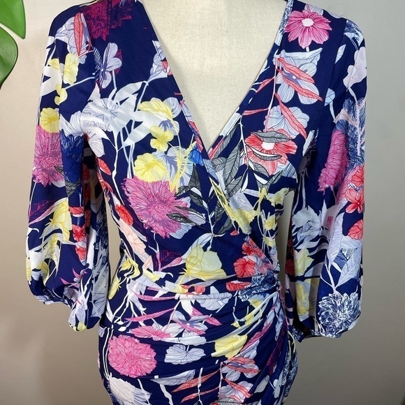 Yumi Kim Floral Maxi Ruched Dress - Picture 3 of 8